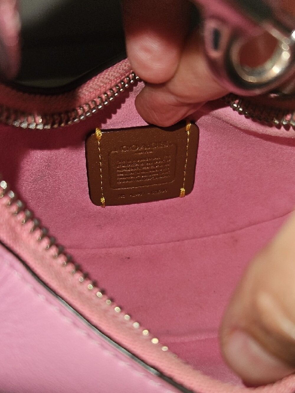 Coach NWOT Jonie Pink Leather Mini Bag with Silver Hardware Crossbody - Picture 8 of 11